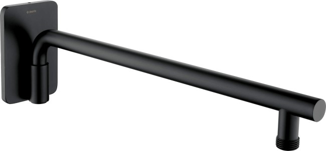 Wylewka prysznicowa ścienna ruchoma - 400 mm, wykończenie: nero