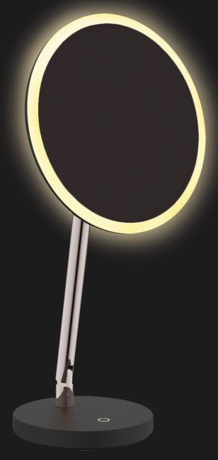 Lusterko kosmetyczne stojące - podświetlenie LED, wykończenie: chrom