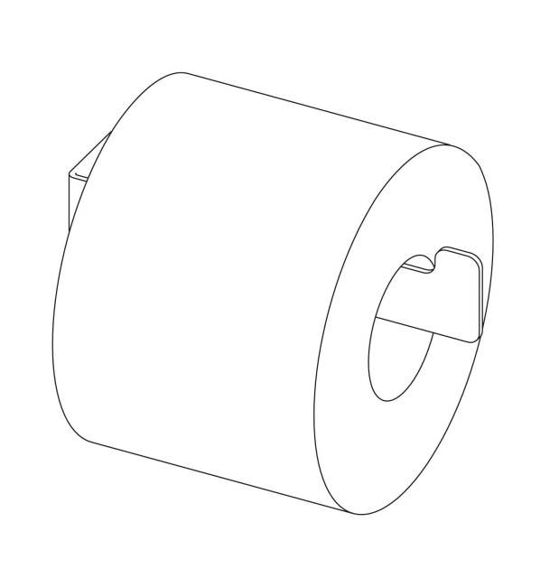 Uchwyt na papier toaletowy ścienny, wykończenie: bianco
