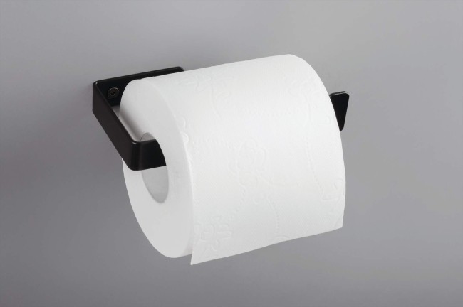 Uchwyt na papier toaletowy ścienny, wykończenie: nero