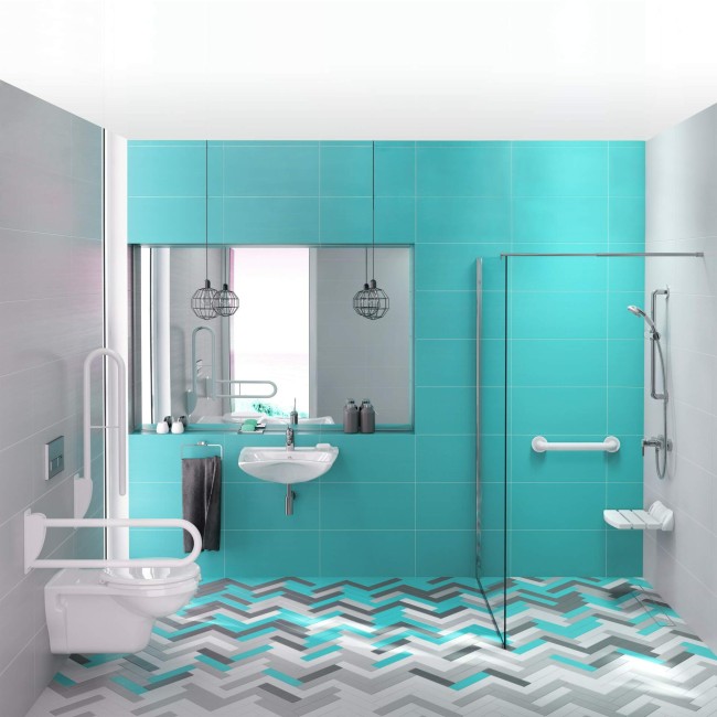 Uchwyt ścienny - 45 cm, wykończenie: biały