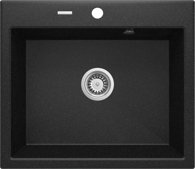 Zlewozmywak granitowy 1-komorowy, wykończenie: grafit