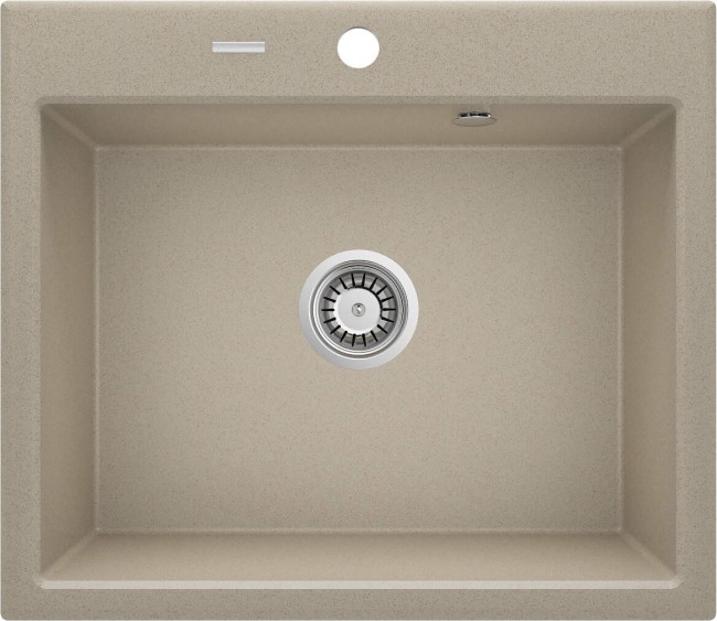 Zlewozmywak granitowy 1-komorowy, wykończenie: piasek