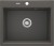 Zlewozmywak granitowy 1-komorowy, wykończenie: antracyt metalik