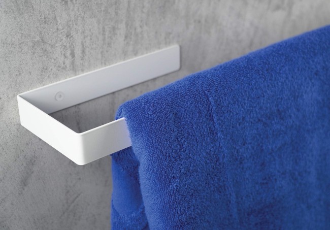 Wieszak ścienny na ręcznik - 60 cm, wykończenie: bianco