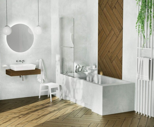 Mydelniczka ścienna, wykończenie: bianco
