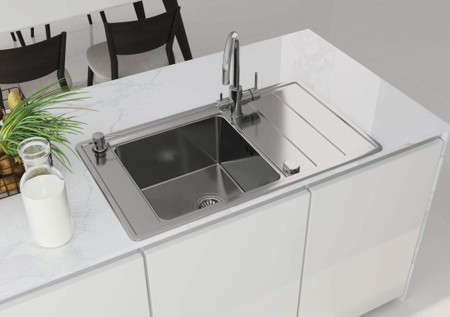 Bateria kuchenna z podłączeniem do filtra wody, wykończenie: chrom