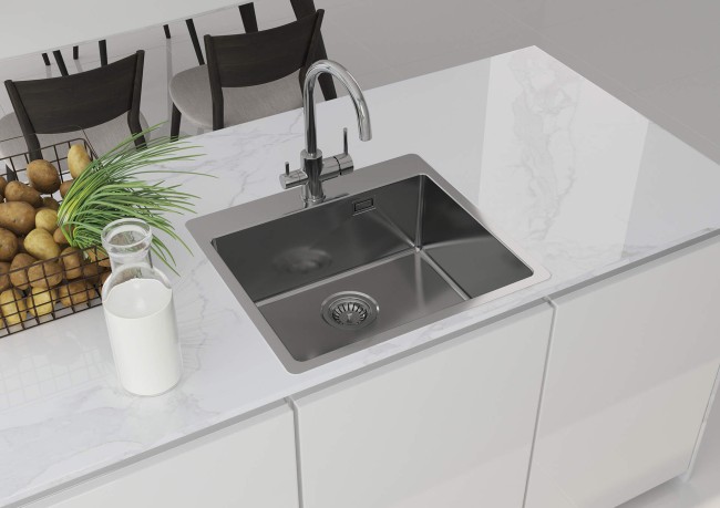 Bateria kuchenna z podłączeniem do filtra wody, wykończenie: chrom