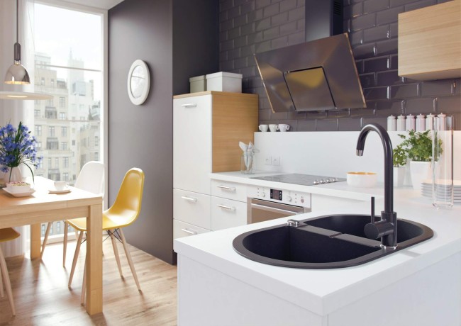 Bateria kuchenna, wykończenie: grafit