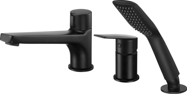 Bateria wannowa 3-otworowa, wykończenie: nero