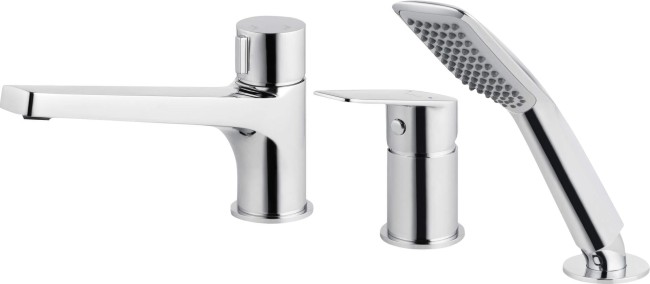 Bateria wannowa 3-otworowa, wykończenie: chrom