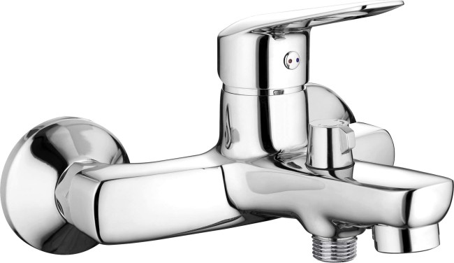 Bateria wannowa ścienna, wykończenie: chrom