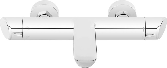 Bateria wannowa ścienna, wykończenie: chrom