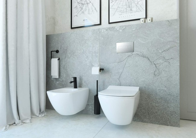 Bateria bidetowa, wykończenie: nero