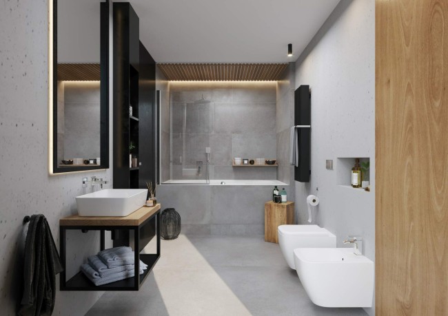 Bateria bidetowa, wykończenie: chrom