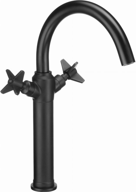 Bateria umywalkowa wysoka, wykończenie: nero