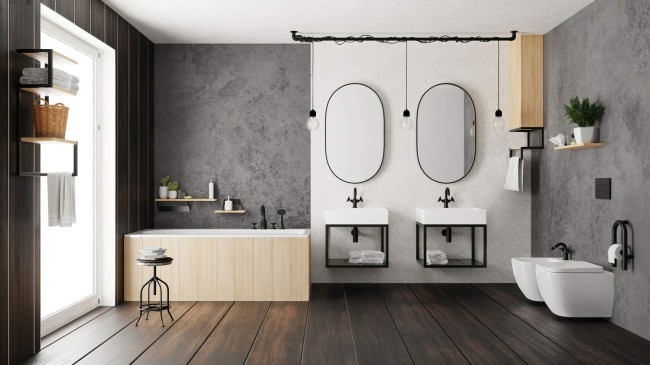 Bateria bidetowa, wykończenie: nero