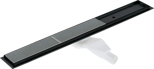 Odpływ liniowy podłogowy 90 cm - Odwracalny, wykończenie: nero