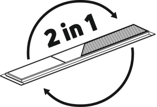 Odpływ liniowy podłogowy 90 cm - Odwracalny, wykończenie: nero
