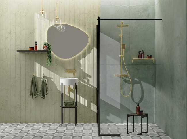Odpływ liniowy podłogowy 90 cm - Odwracalny, wykończenie: stal
