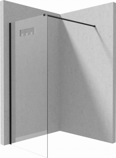 Kabina prysznicowa walk-in 90 cm, wykończenie: nero