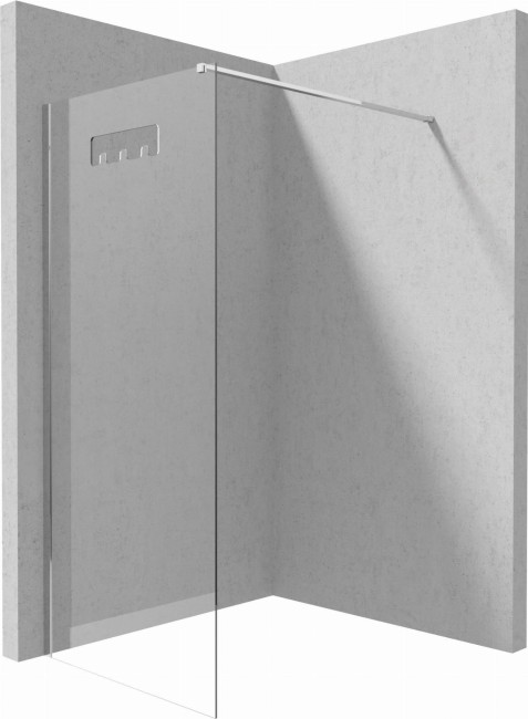Kabina prysznicowa walk-in 90 cm, wykończenie: chrom