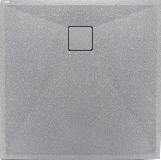 Brodzik granitowy kwadratowy 90x90 cm, wykończenie: szary metalik
