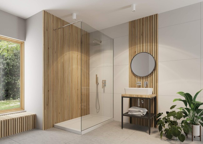 Kabina prysznicowa walk-in 100 cm, wykończenie: chrom