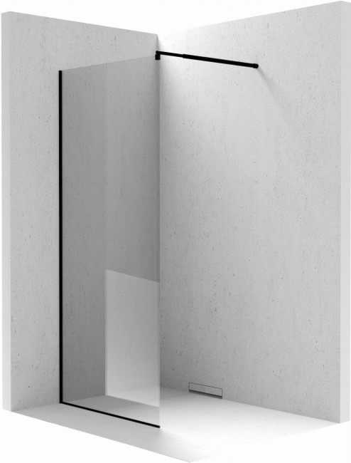 Kabina prysznicowa walk-in 100 cm, wykończenie: nero