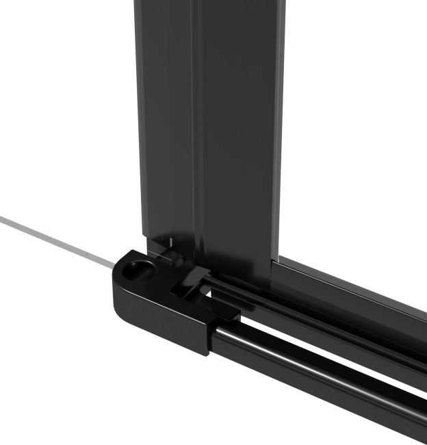 Komponent łączący drzwi ze ścianką walk-in - do zabudowy wnęki, wykończenie: nero