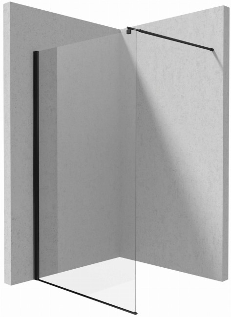 Ścianka prysznicowa / walk-in systemu Kerria Plus 120 cm, wykończenie: nero