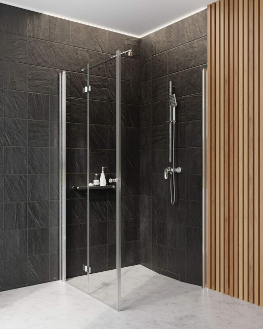 Ścianka prysznicowa / walk-in systemu Kerria Plus 90 cm, wykończenie: chrom