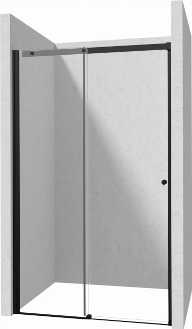 Drzwi prysznicowe 110 cm - przesuwne, wykończenie: nero