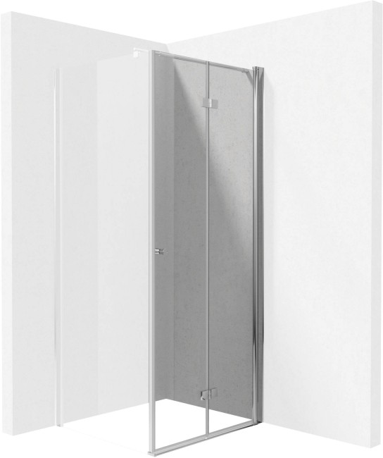 Drzwi prysznicowe systemu Kerria Plus 90 cm - składane, wykończenie: chrom