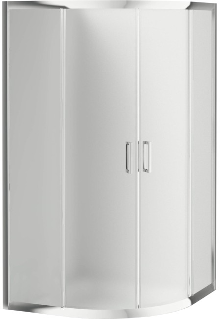 Kabina prysznicowa półokrągła 90x90 cm - wysokość 170 cm, wykończenie: chrom