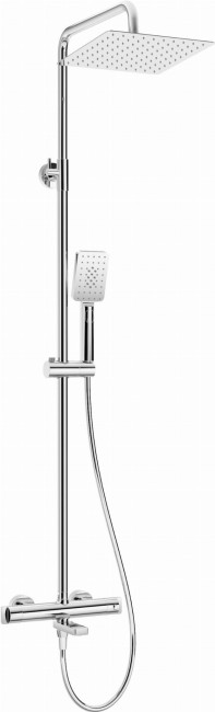 Deszczownica z baterią wannową termostatyczną, wykończenie: chrom
