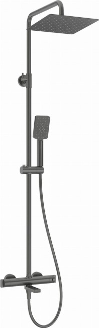 Deszczownica z baterią wannową termostatyczną, wykończenie: titanium