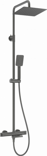 Deszczownica z baterią wannową termostatyczną, wykończenie: titanium