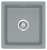Zlewozmywak ceramiczny 1-komorowy, wykończenie: szary mat