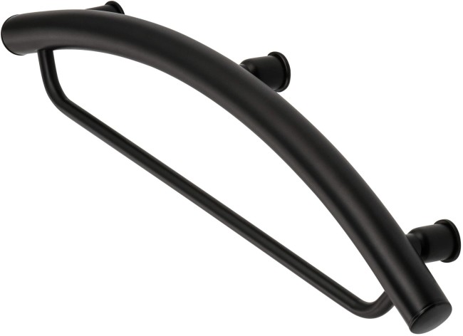 Uchwyt ścienny miejsce na ręcznik - 2w1, wykończenie: nero