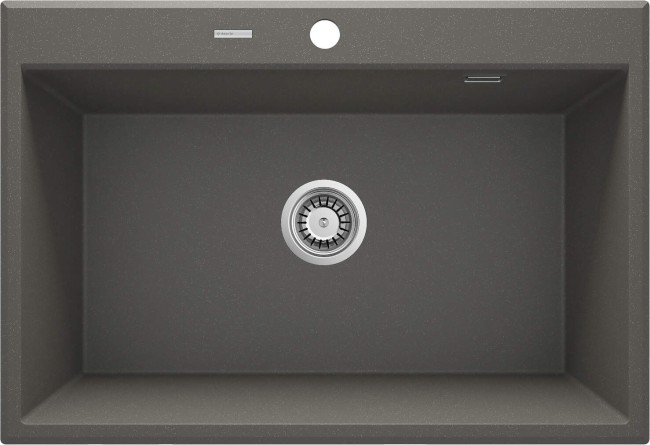 Zlewozmywak granitowy 1-komorowy, wykończenie: antracyt metalik