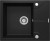 Zlewozmywak granitowy 1-komorowy z ociekaczem, wykończenie: nero