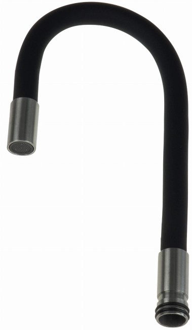 Wylewka do baterii zlewozmywakowych Luno - elastyczna, wykończenie: czarny