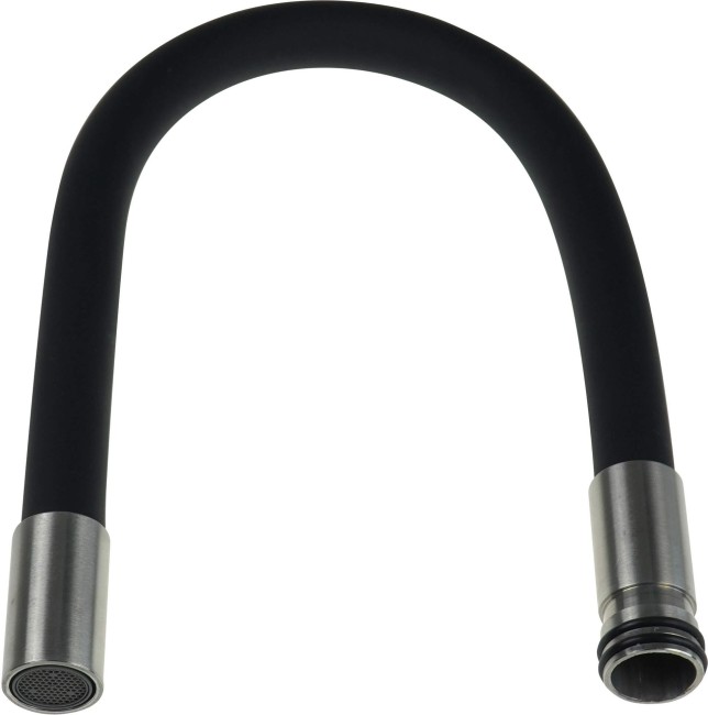 Wylewka do baterii zlewozmywakowych Luno - elastyczna, wykończenie: czarny