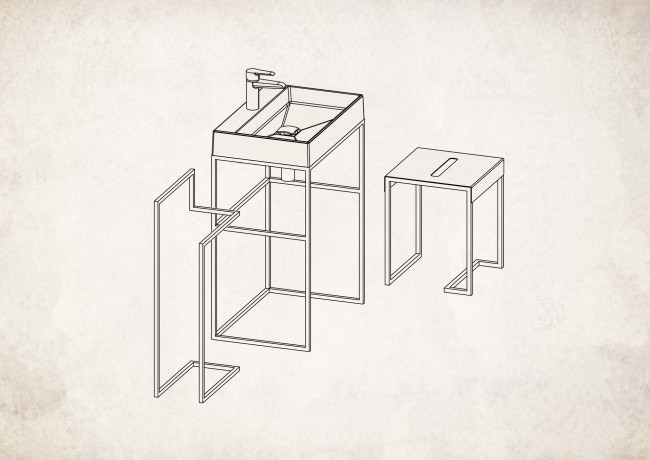 Taboret - stolik łazienkowy