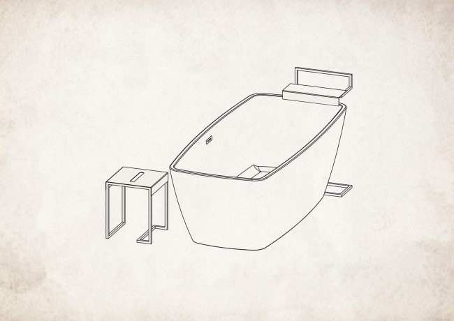 Taboret - stolik łazienkowy