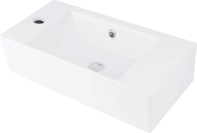 Umywalka ceramiczna nablatowa lewa