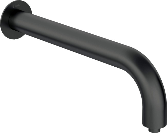 Wylewka prysznicowa ścienna - 380 mm, wykończenie: nero