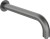 Wylewka prysznicowa ścienna - 380 mm, wykończenie: titanium