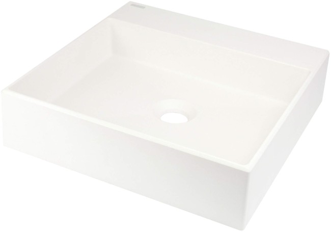 Umywalka granitowa stawiana na blat - 400x400 mm, wykończenie: alabaster